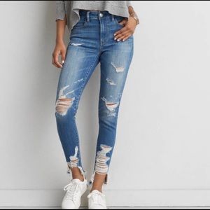 American Eagle distressed denim Hi-Rise Jeggings